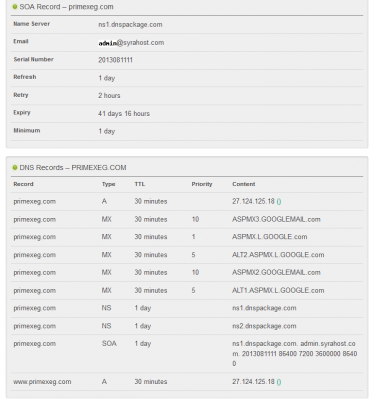 DNS record