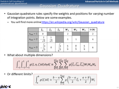 gaussian quadrature