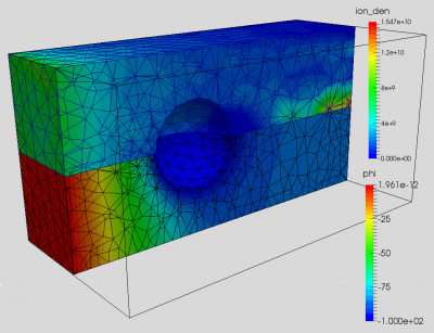 FEM PIC ion density and potential