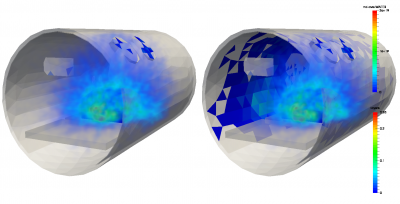 vacuum chamber water flash off simulation frame 2